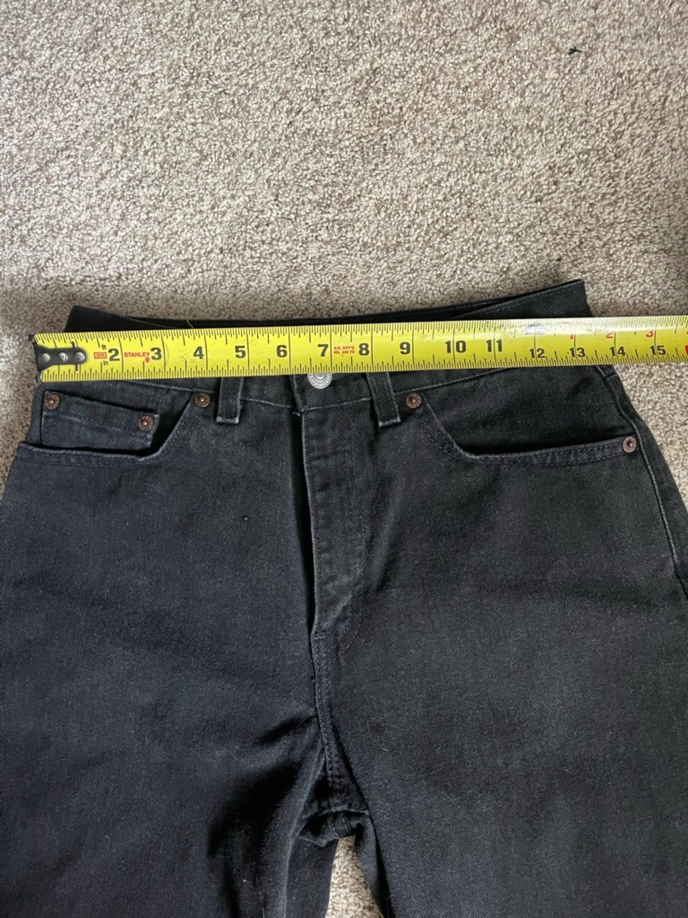 Levi's Black Slim Fit 512 Tapered Jeans